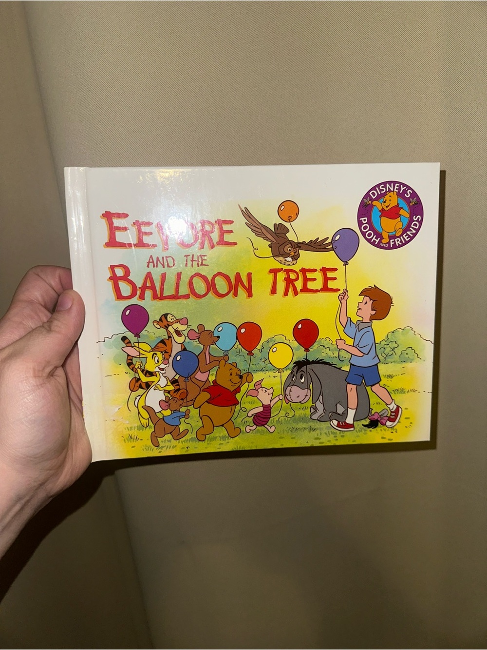 VTG  1995 hardcover edition of "Eeyore and the Balloon Tree" Pooh and friends